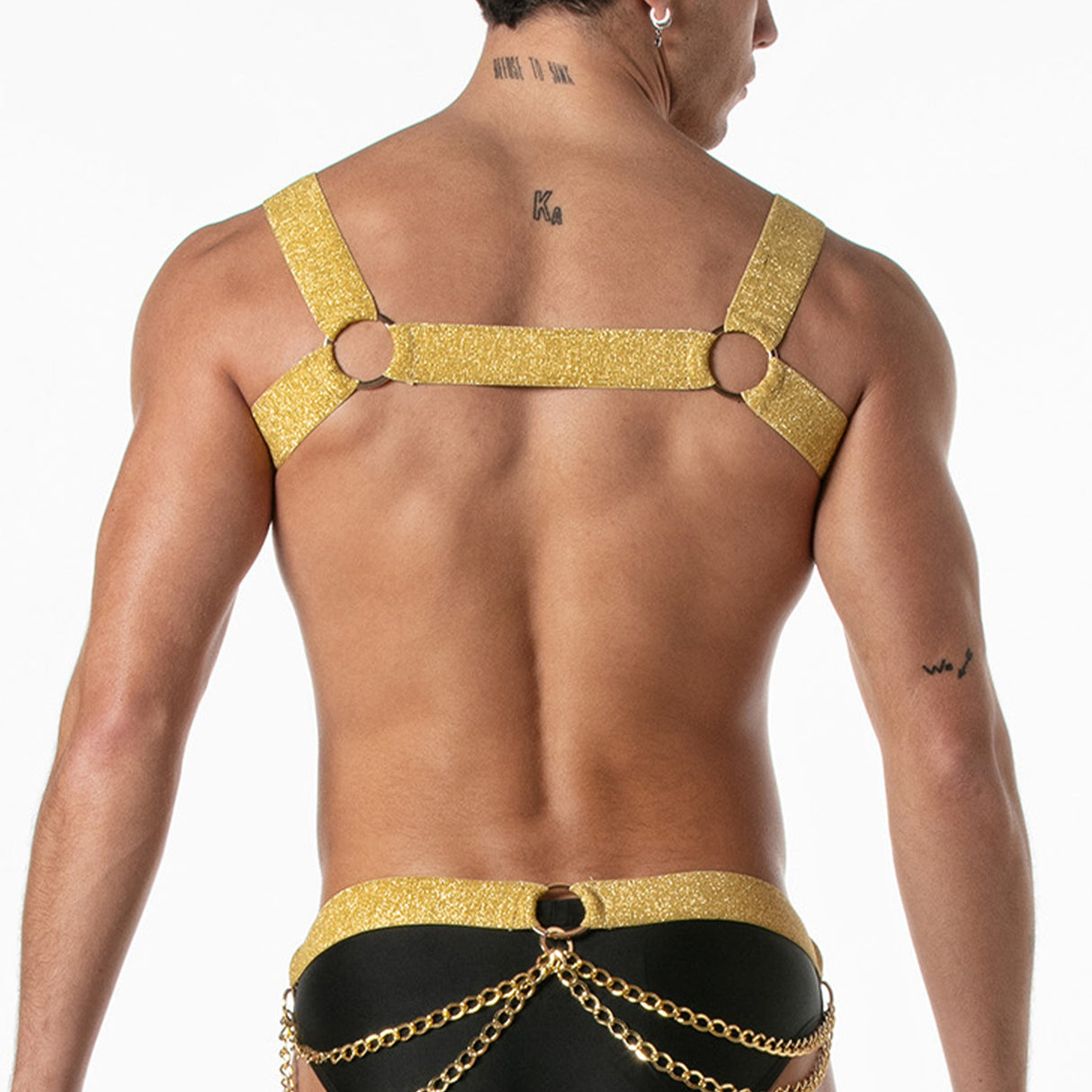 Leader Party Harness Black Gold - FETCH