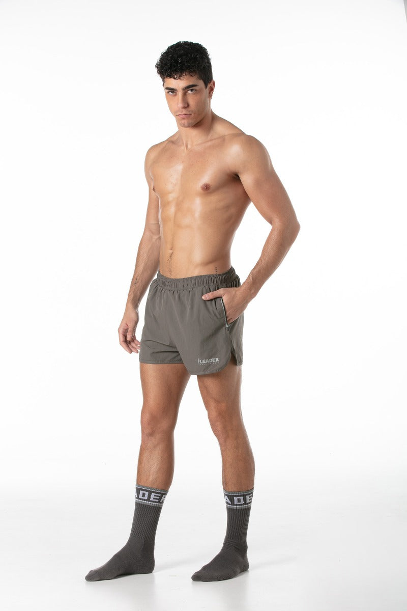 Leader Sports Gym Shorts Taupe