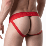 Leader Sports Mesh Jockstrap Red