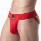 Leader Sports Mesh Jockstrap Red