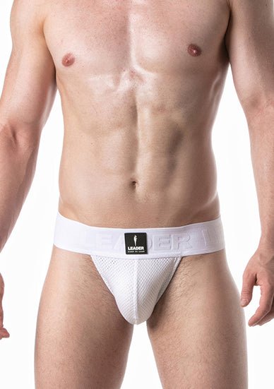 Leader Sports Mesh Jockstrap White