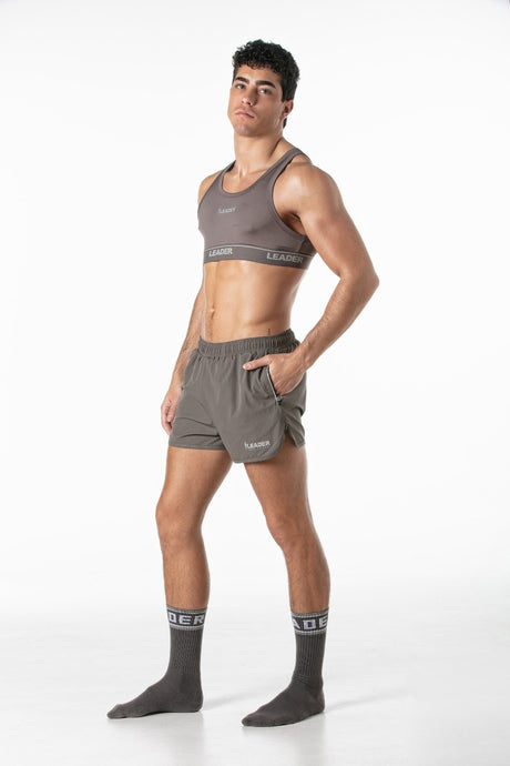 Leader Sports Micro Tank Top Taupe