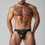 Locker Gear Open Front Jockstrap Black Khaki