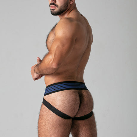 Locker Gear Leatherette Jockstrap Blue