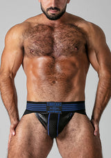 Locker Gear Leatherette Jockstrap Blue