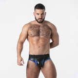 Locker Gear Punch Hole Jock Brief Blue