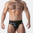 Locker Gear Punch Hole Jock Brief Black