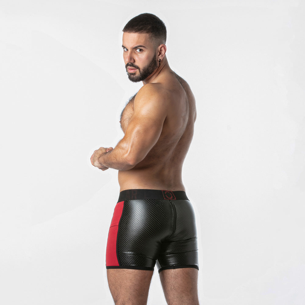 Locker Gear Punch Hole Boxer Brief Red