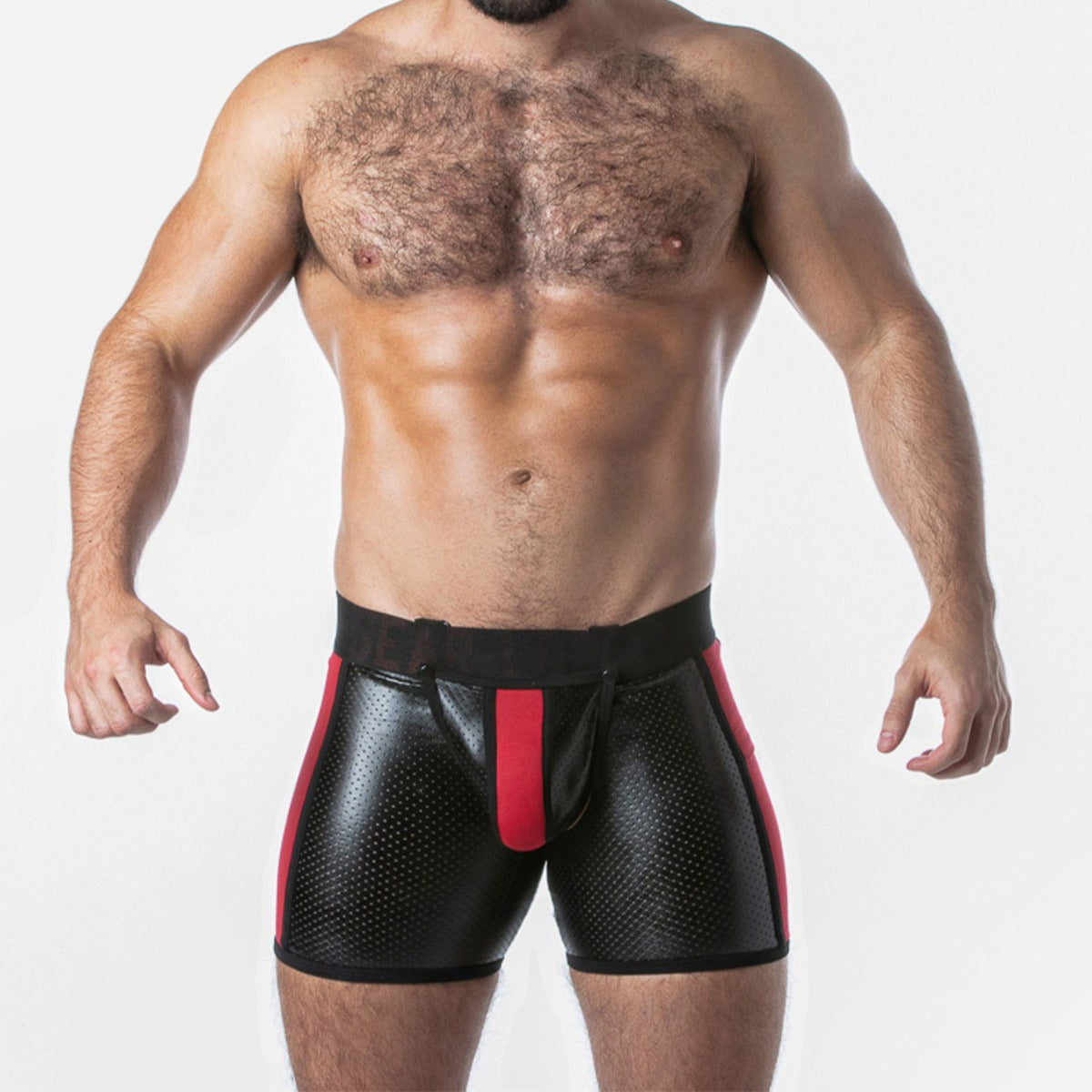 Locker Gear Punch Hole Boxer Brief Red