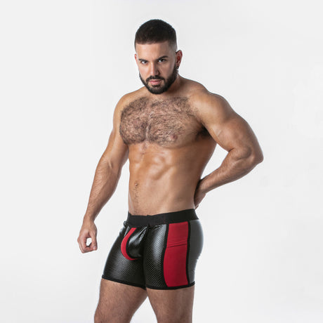 Locker Gear Punch Hole Boxer Brief Red