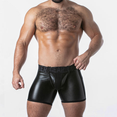 Locker Gear Punch Hole Boxer Brief Black