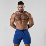 Locker Gear Side Stripe Short Blue