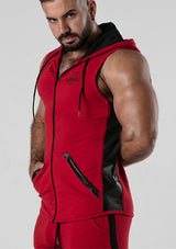 Locker Gear Backroom Sleeveless Hoody Red