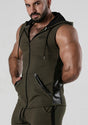 Locker Gear Backroom Sleeveless Hoody Khaki