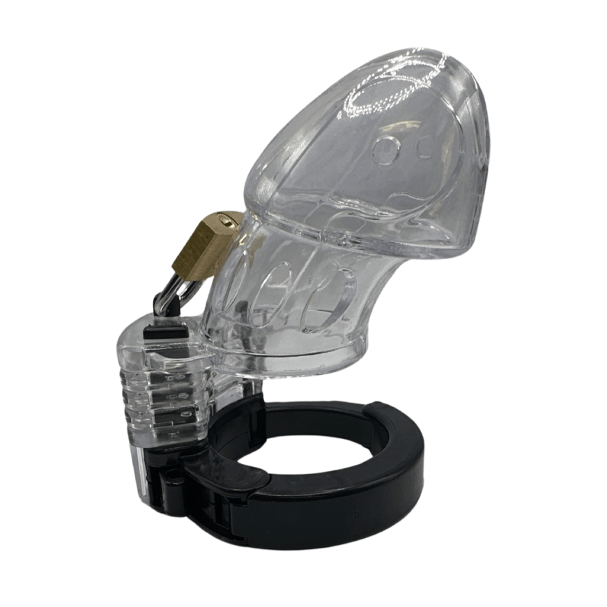 LOCK4D Deluxe Chastity Cage Clear - FETCH