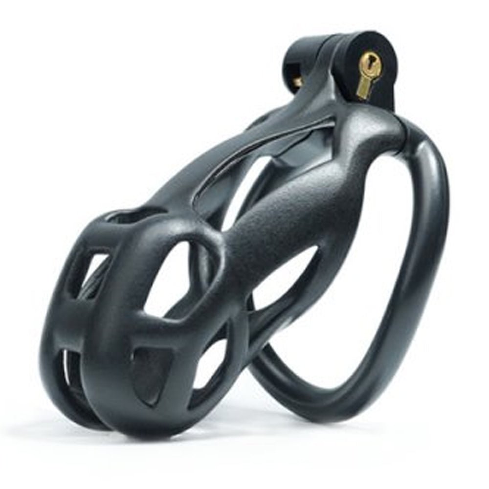 LOCK4D Viper Bent Ring Chastity Cock Cage Large