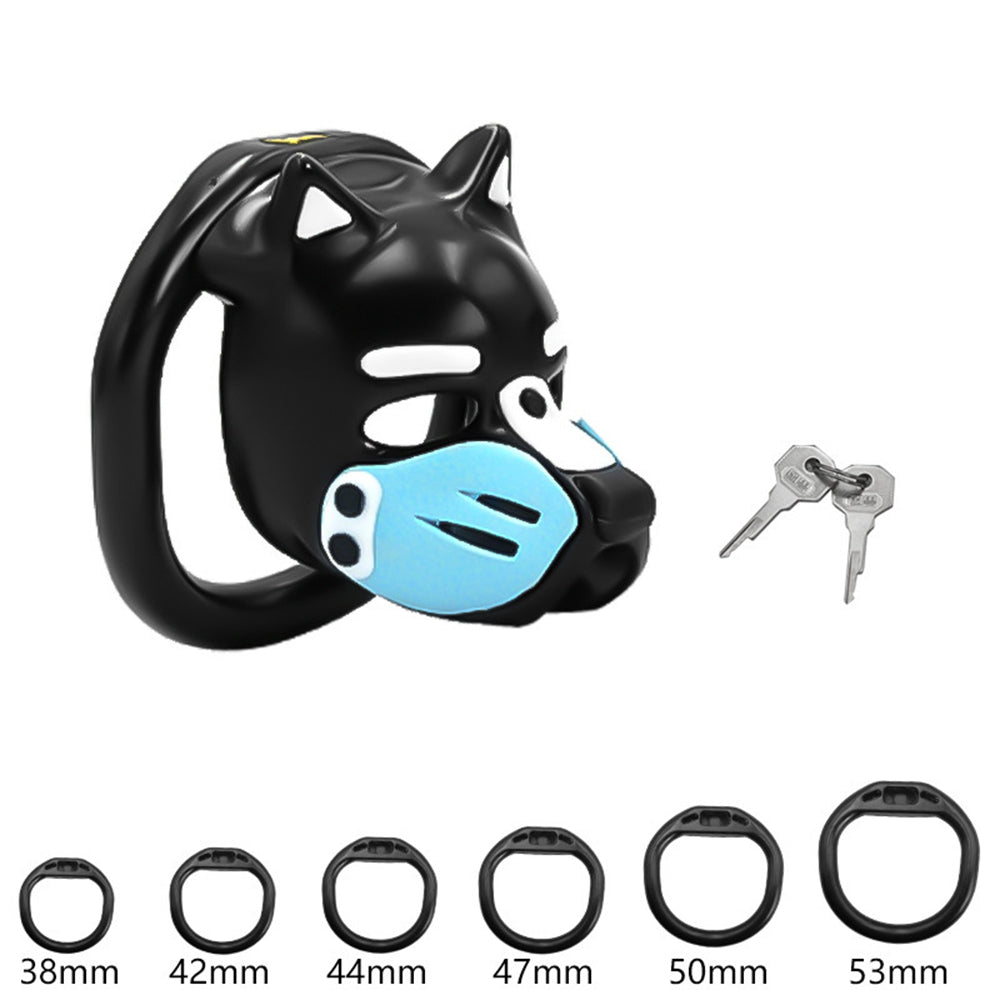 LOCK4D K9 Pup Chasity Cage Blue