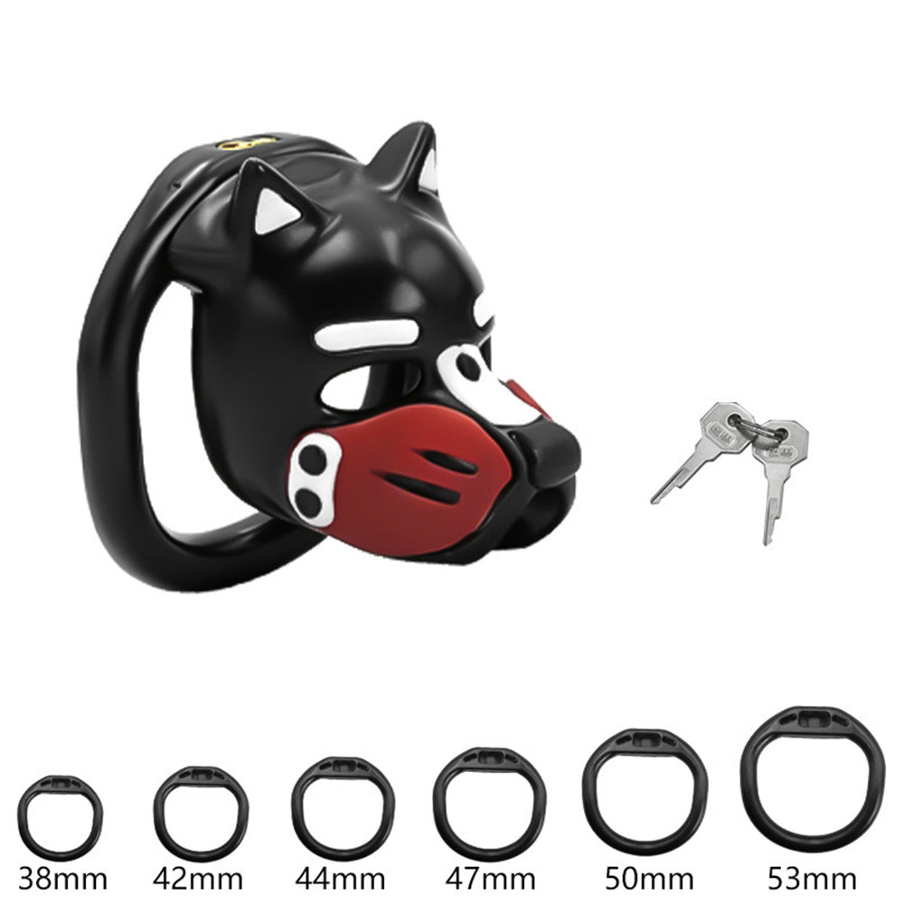 LOCK4D K9 Pup Chasity Cage Red
