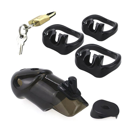 LOCK4D Rikers Chastity Cock Cage Black