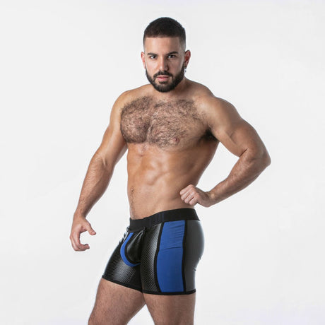 Locker Gear Punch Hole Boxer Brief Blue