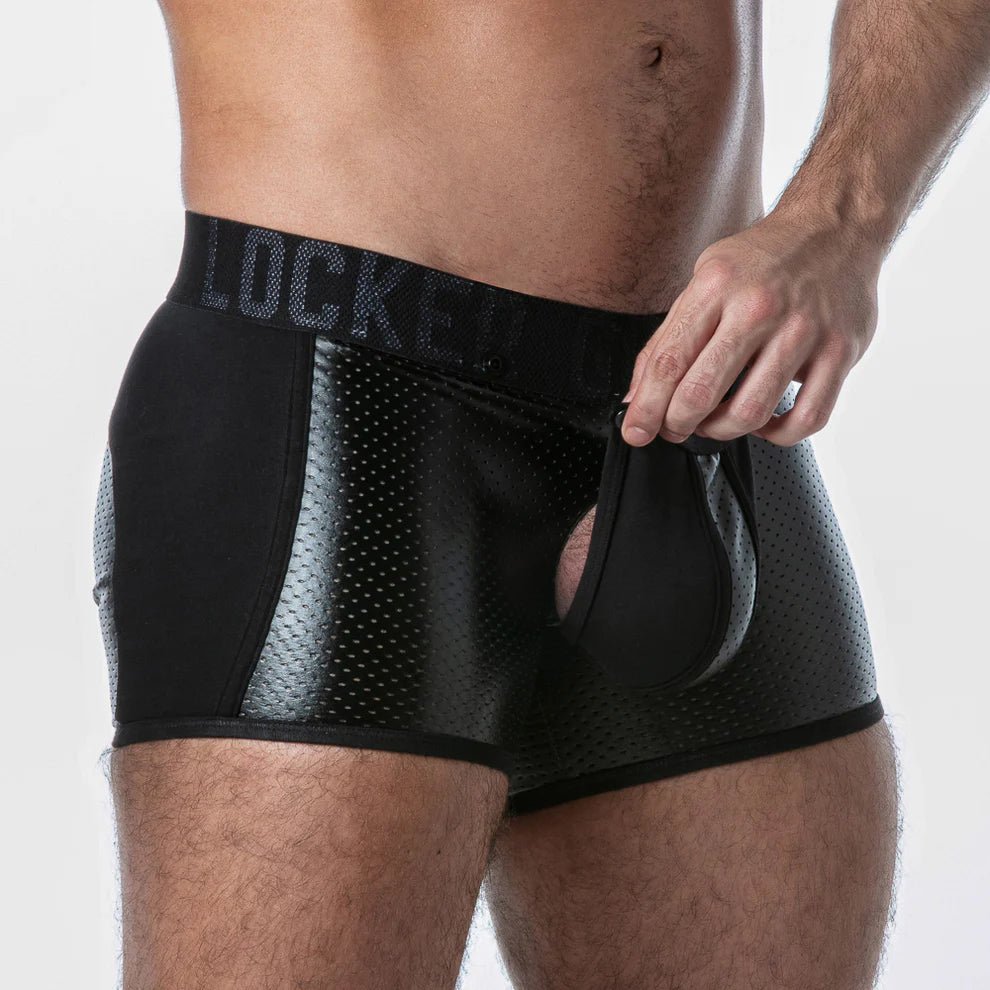 Locker Gear Punch Hole Short Black - FETCH