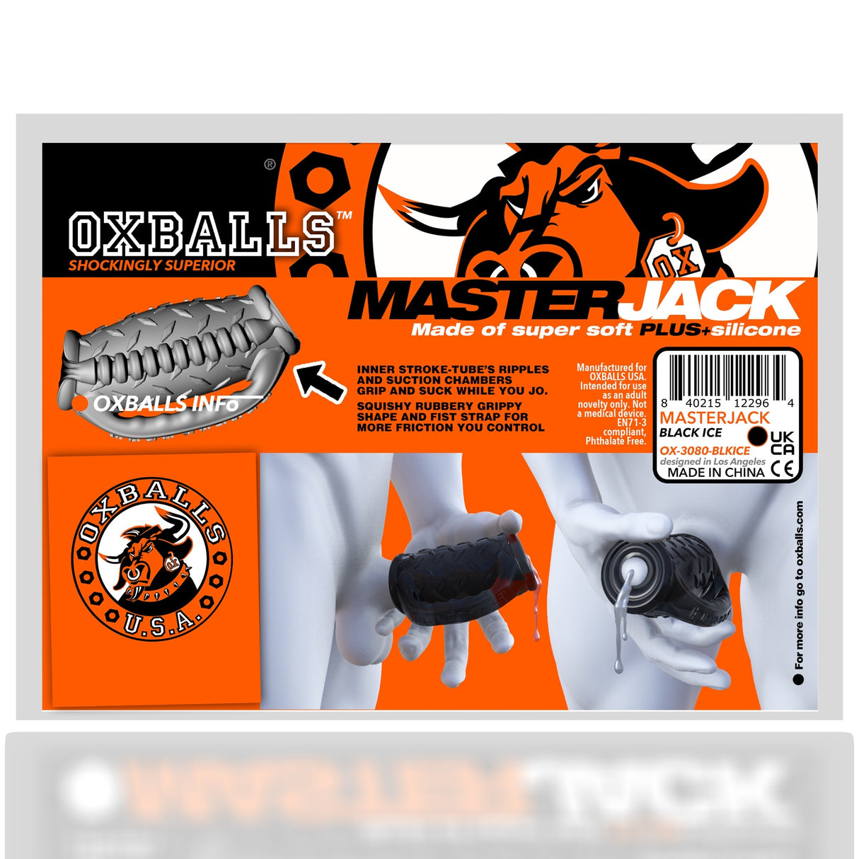 Oxballs Masterjack Masturbator Blue Ice