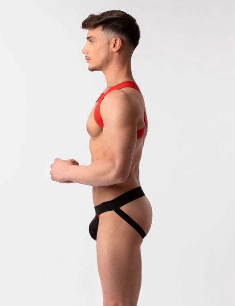 Barcode Berlin Mesh Jockstrap Tel Black Red