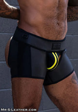 Mr S Leather Neoprene Chap Short Black