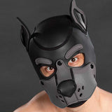 Mr S Leather Neoprene K9 Puppy Hood Black Grey
