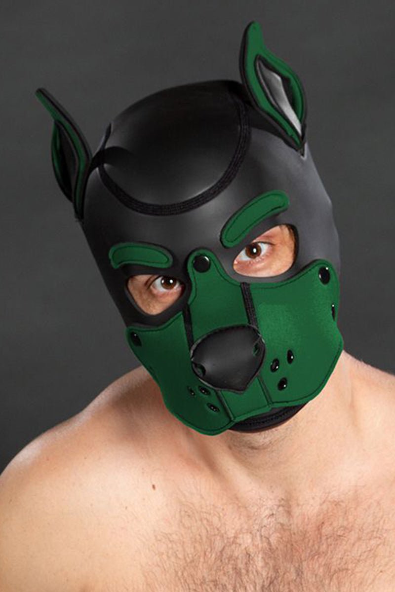 Mr S Leather Neoprene K9 Puppy Hood Black Hunter