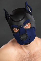 Mr S Leather Neoprene K9 Puppy Hood Black Navy