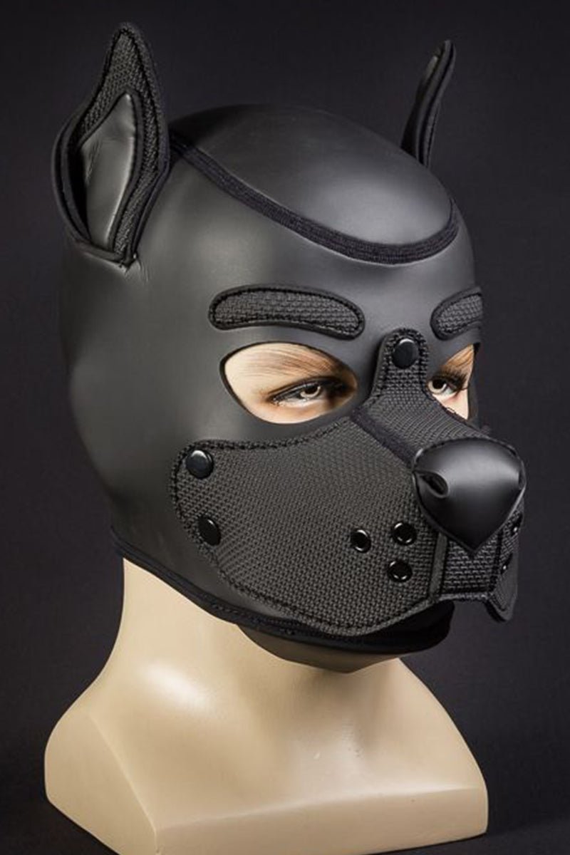 Mr S Leather Neoprene K9 Puppy Hood Black