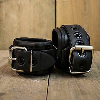 Mr S Leather Neoprene Wrist Restraints - FETCH