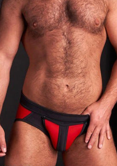 Mr S Leather Neo All Access Brief Red