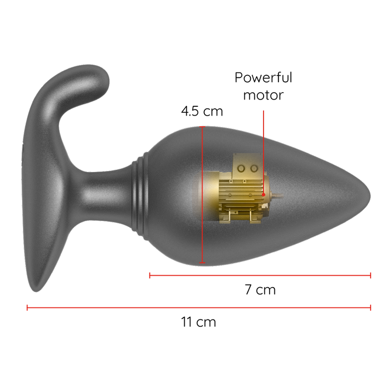 Oninder App Controlled Vibrating Butt Plug Black