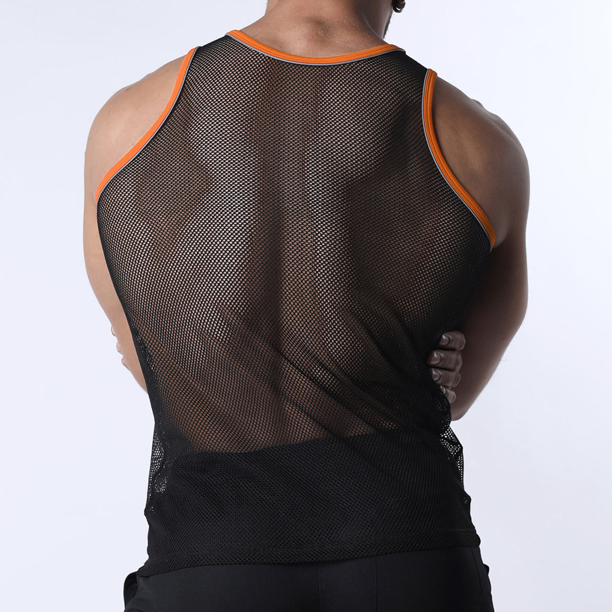 Cellblock 13 Chain Reaction Mesh Tank Top Orange