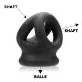 Oxballs Tri Squeeze Cocksling Ballstretcher Black Ice