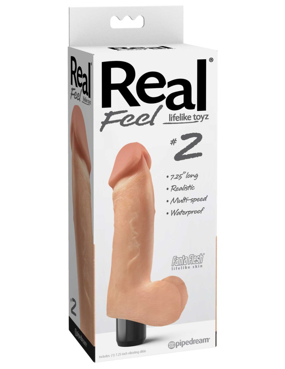 Pipedream Real Feel Lifelike Toyz No 2 Vibrating Dildo 7.25 Inch