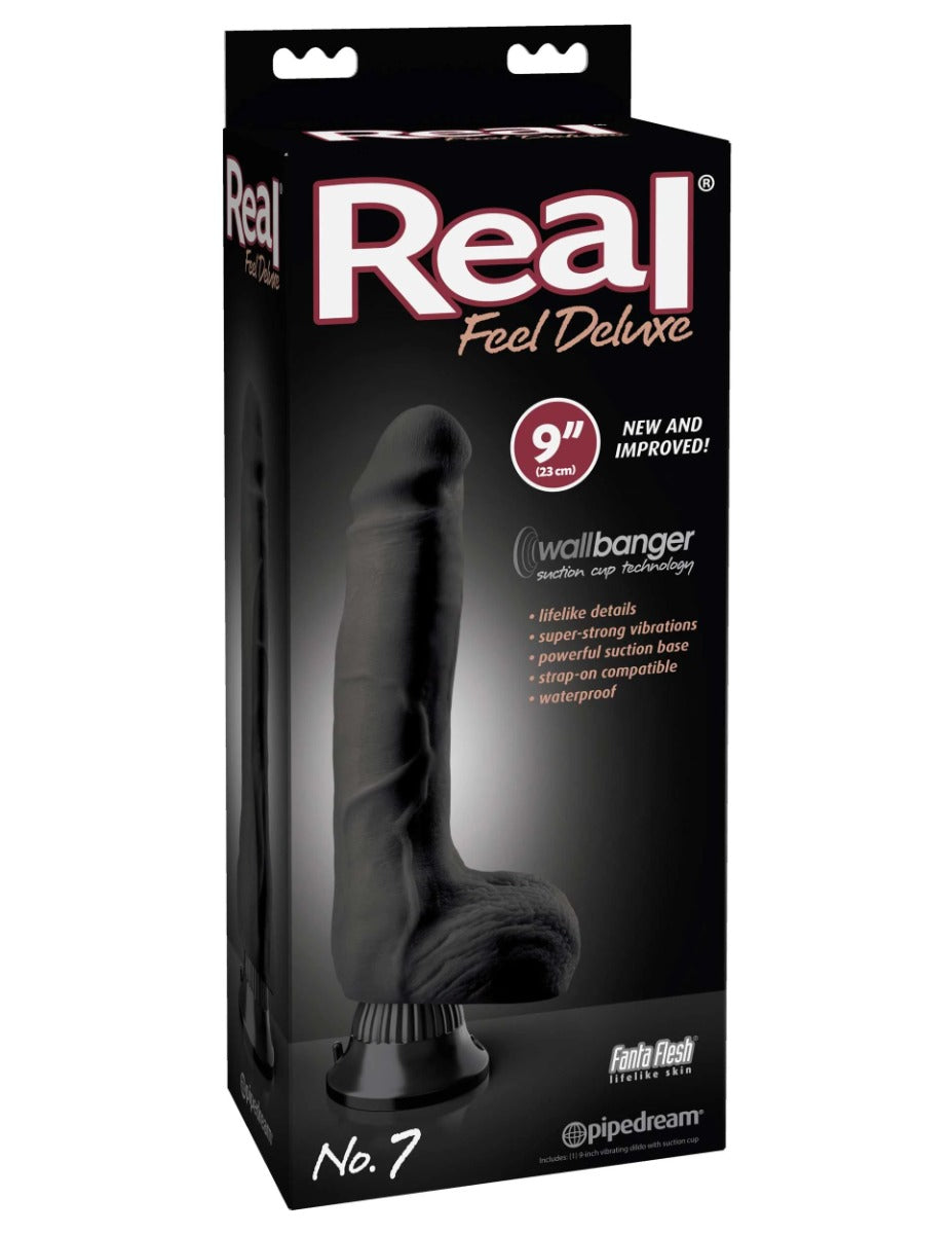 Pipedream Real Feel Deluxe No 7 Dildo 9 Inch Black