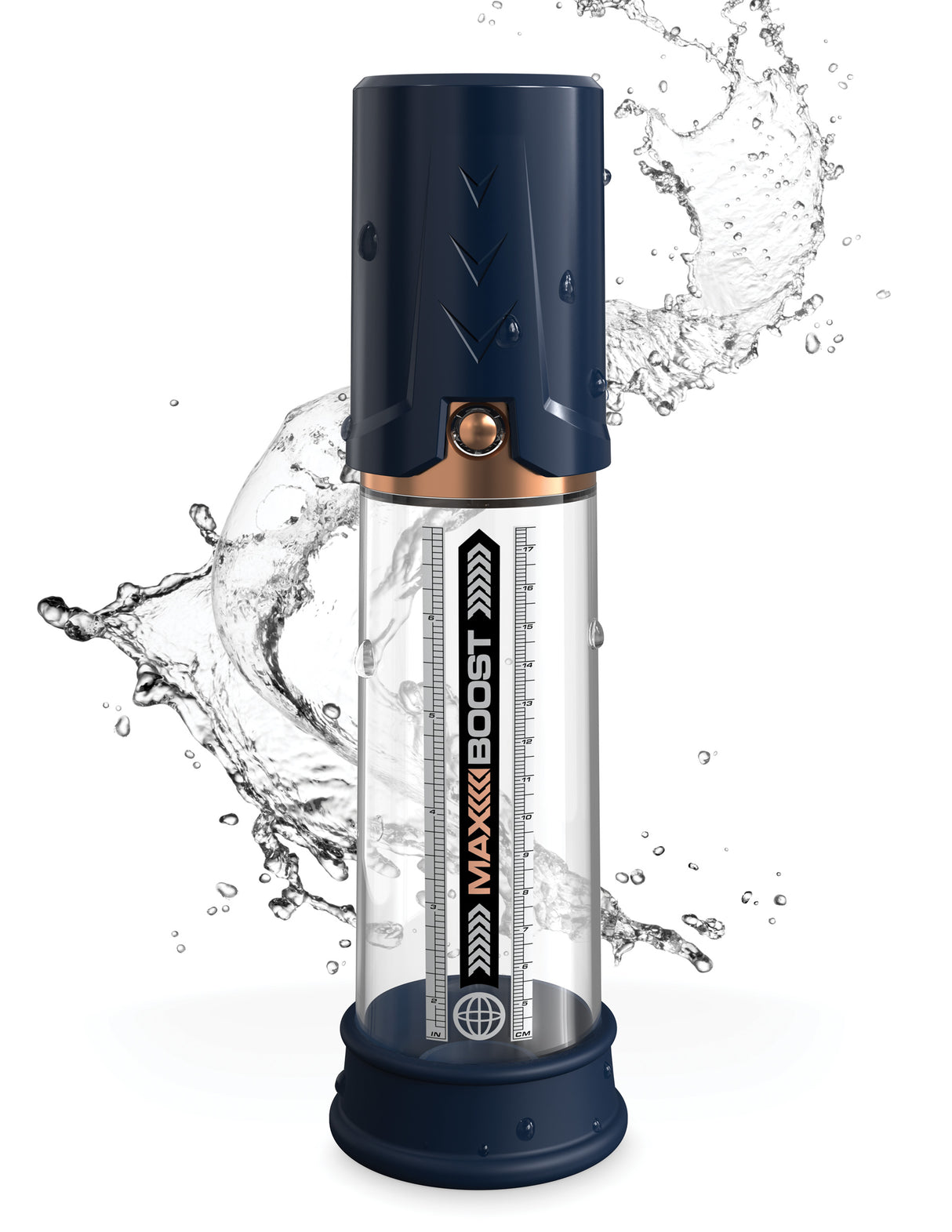 Pipedream Pump Worx Max Boost Penis Pump Blue Clear