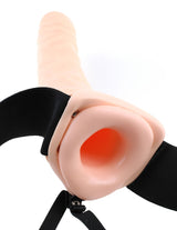 Pipedream Fetish Fantasy Extreme Hollow Strap On Dildo 8 Inch Light Black