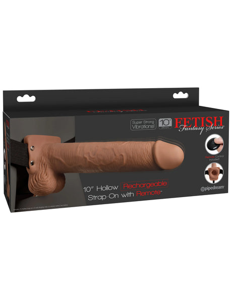 Pipedream Fetish Fantasy Series 10 Inch Hollow Rechargeable Strap On Light