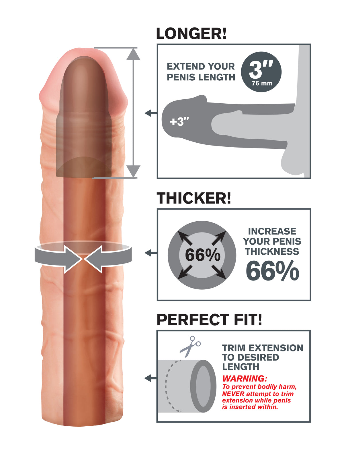 Fantasy X Tensions Perfect 3 Inch Mega Extender Light
