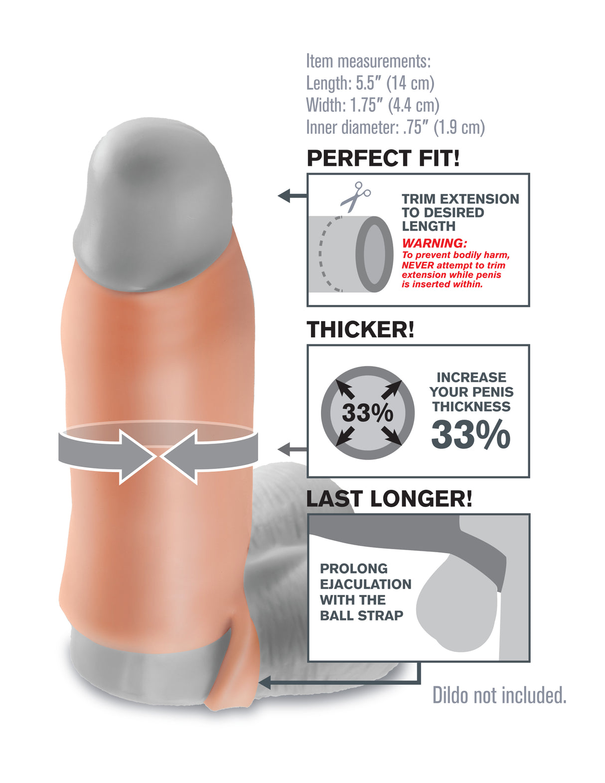 Fantasy X Tensions Real Feel Enhancer 5.5 Inch Light