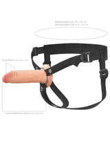 Fantasy X Tensions Elite Dual Density Silicone Hollow Strap On 6 Inch Light