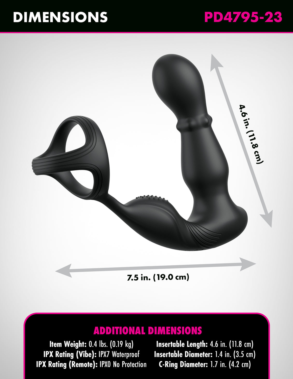 Pipedream Anal Fantasy Elite Ass Gasm Slide and Glide Prostate Plug