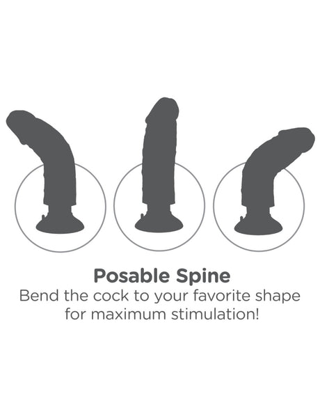 Pipedream King Cock 10 Inch Vibrating Cock with Balls Flesh