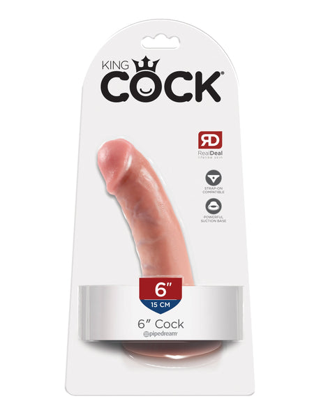 Pipedream King Cock 6 Inch Dildo Flesh