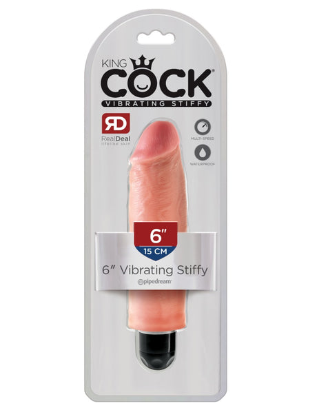 Pipedream King Cock 6 Inch Vibrating Stiffy Vibrator Flesh