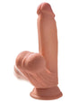 Pipedream King Cock PLUS 7 Inch Triple Density Dildo with Swinging Balls Tan